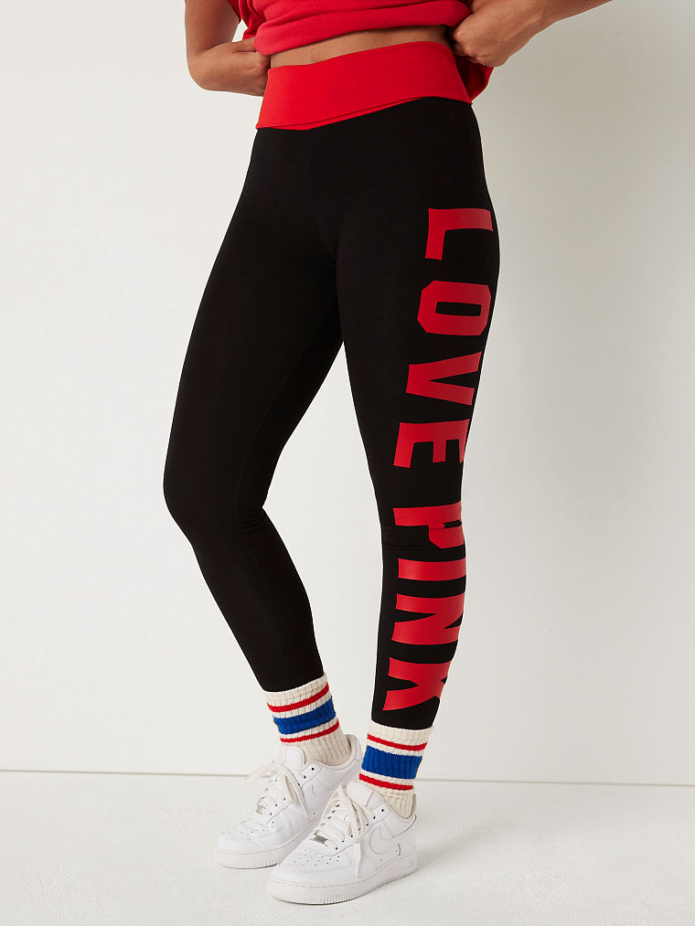 Cotton Foldover Leggings in Full Length
