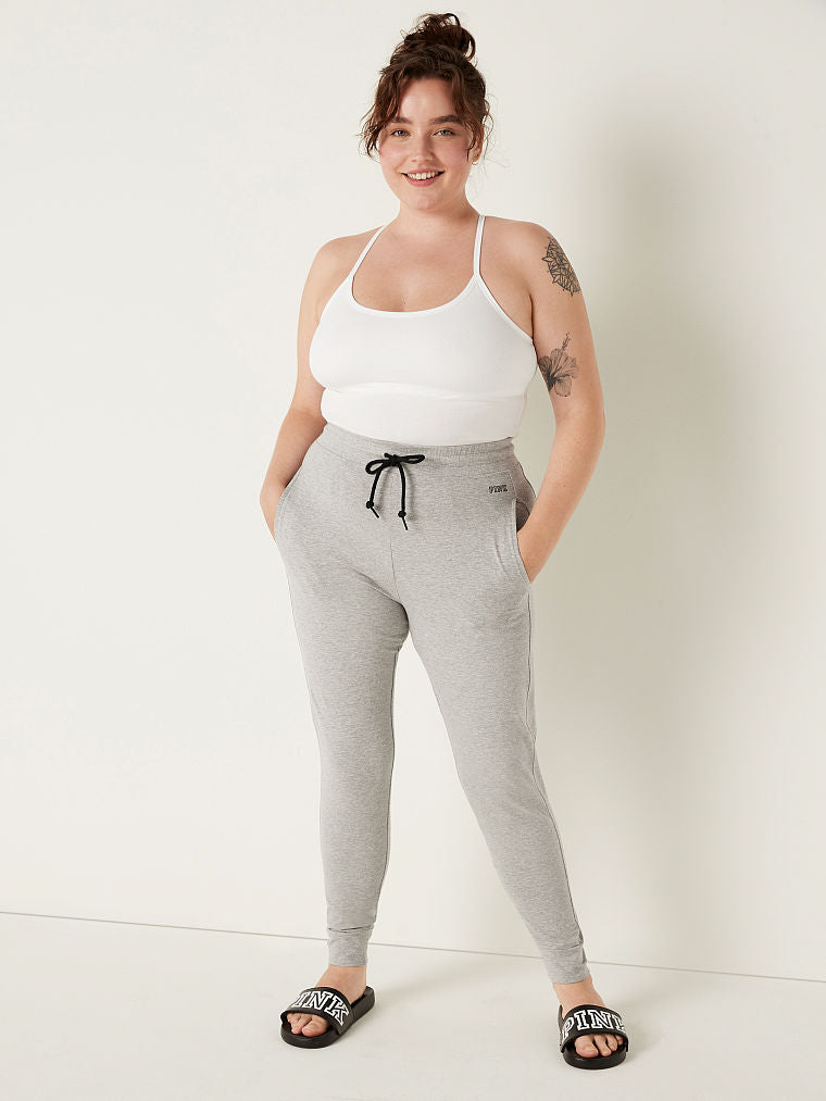 Cotton High-Waist Joggers