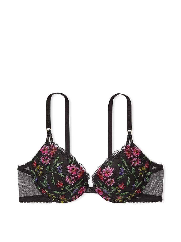Embroidered Push-Up Bra