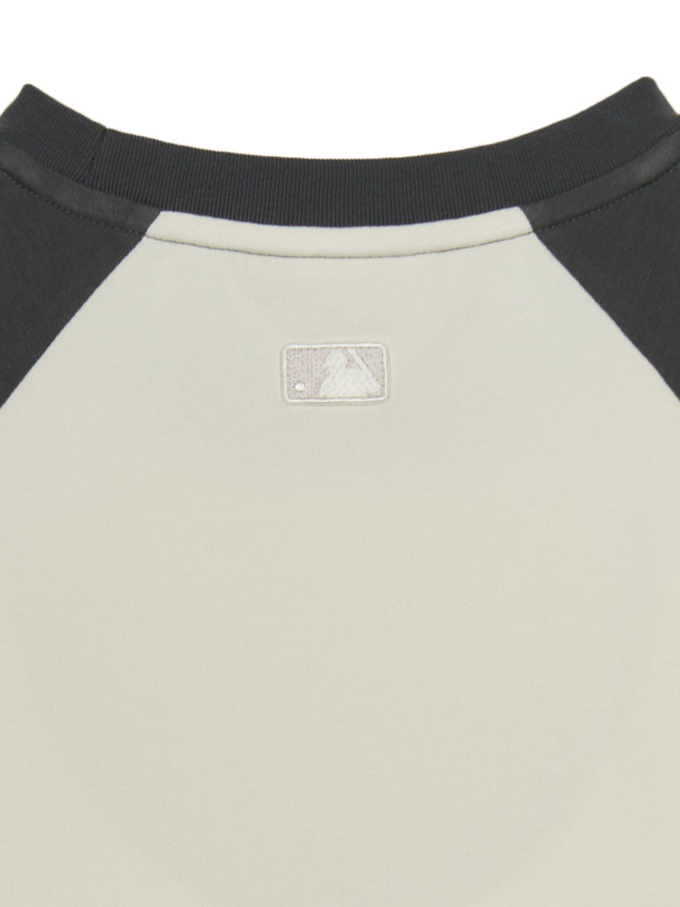 WOMEN VARSITY WASH VINTAGE RAGLAN CROP TSHIRT