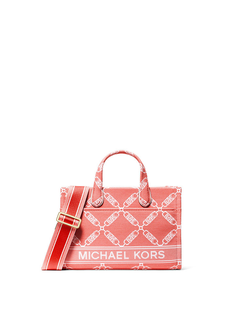 Gigi Small Empire Logo Jacquard Messenger Bag