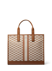 Cooper Striped Logo Jacquard Tote Bag