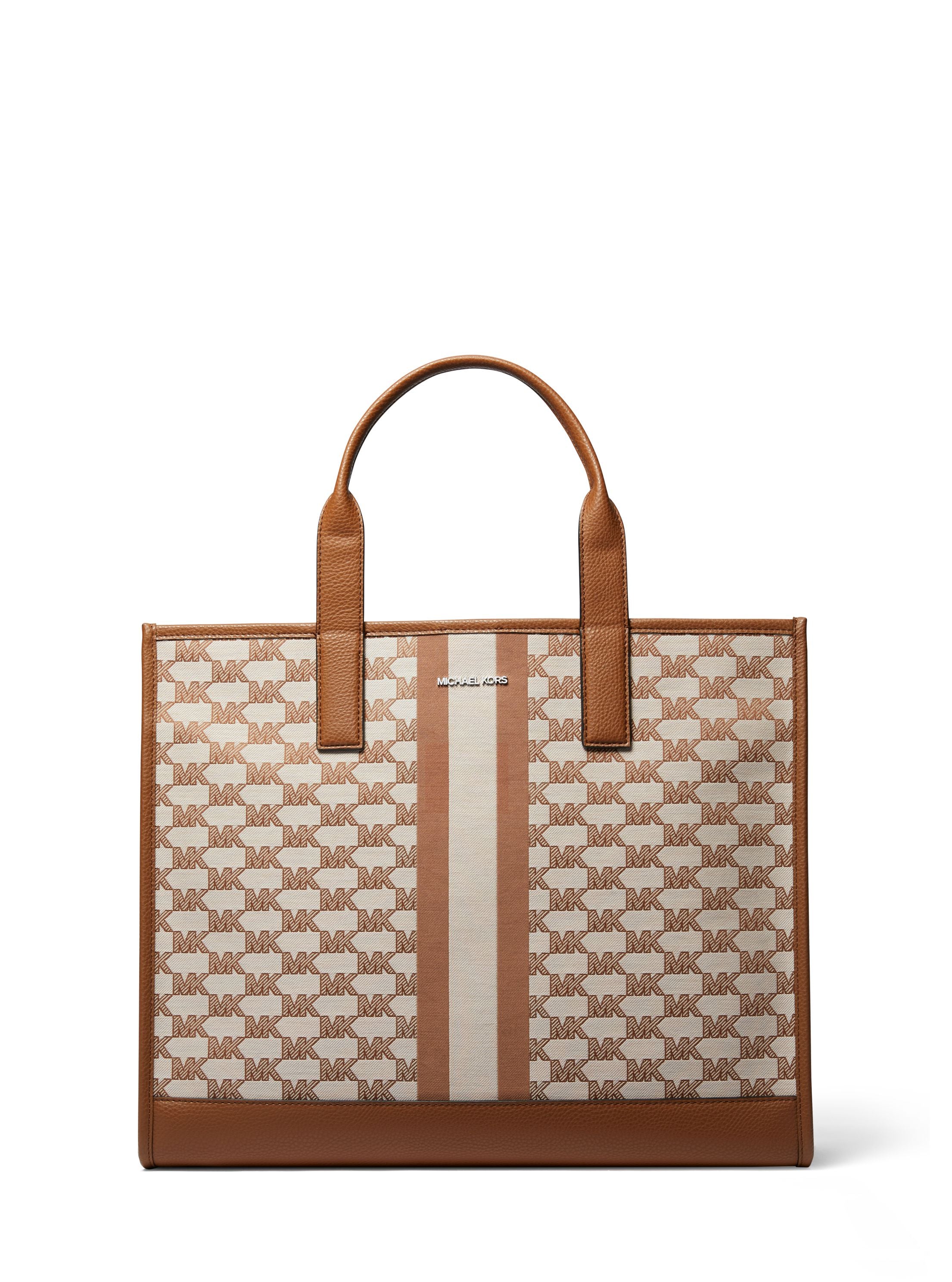 Cooper Striped Logo Jacquard Tote Bag