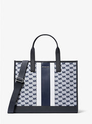 Cooper Striped Logo Jacquard Tote Bag