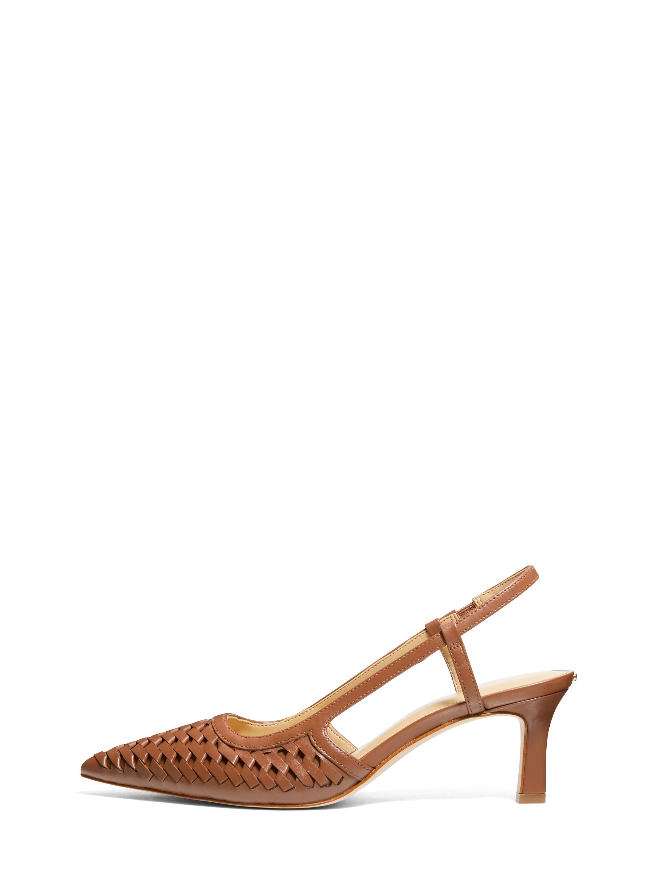 Alora Hand-Woven Leather Slingback Pump