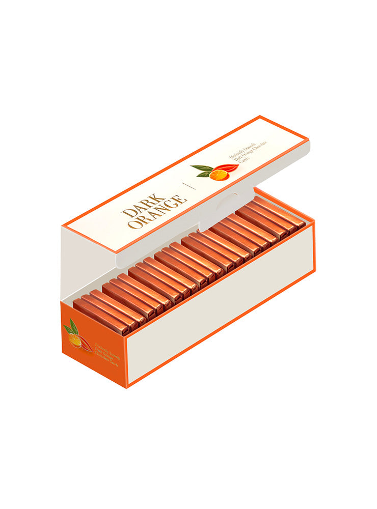 Orange Dark Chocolate Carré Collection 21pcs