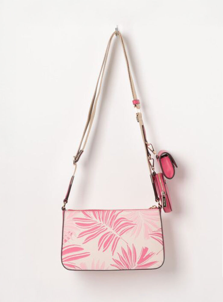 Jet Set Small Palm Jacquard Crossbody Bag with Case for Apple Airpods Pro®