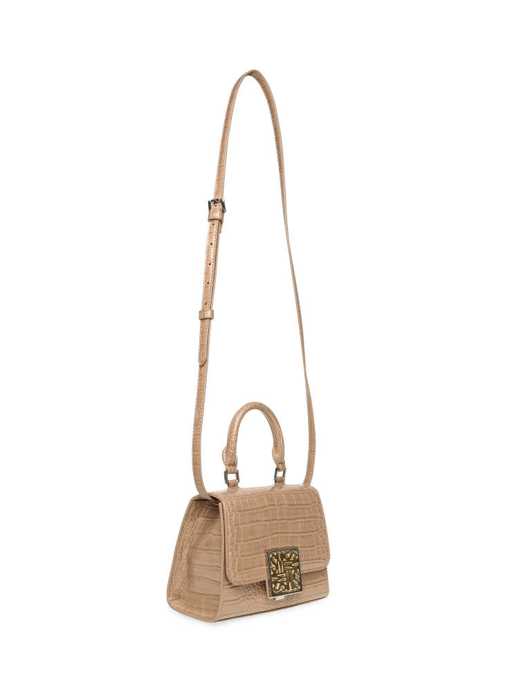 BJANAE BEIGE TOP HANDLE BAG