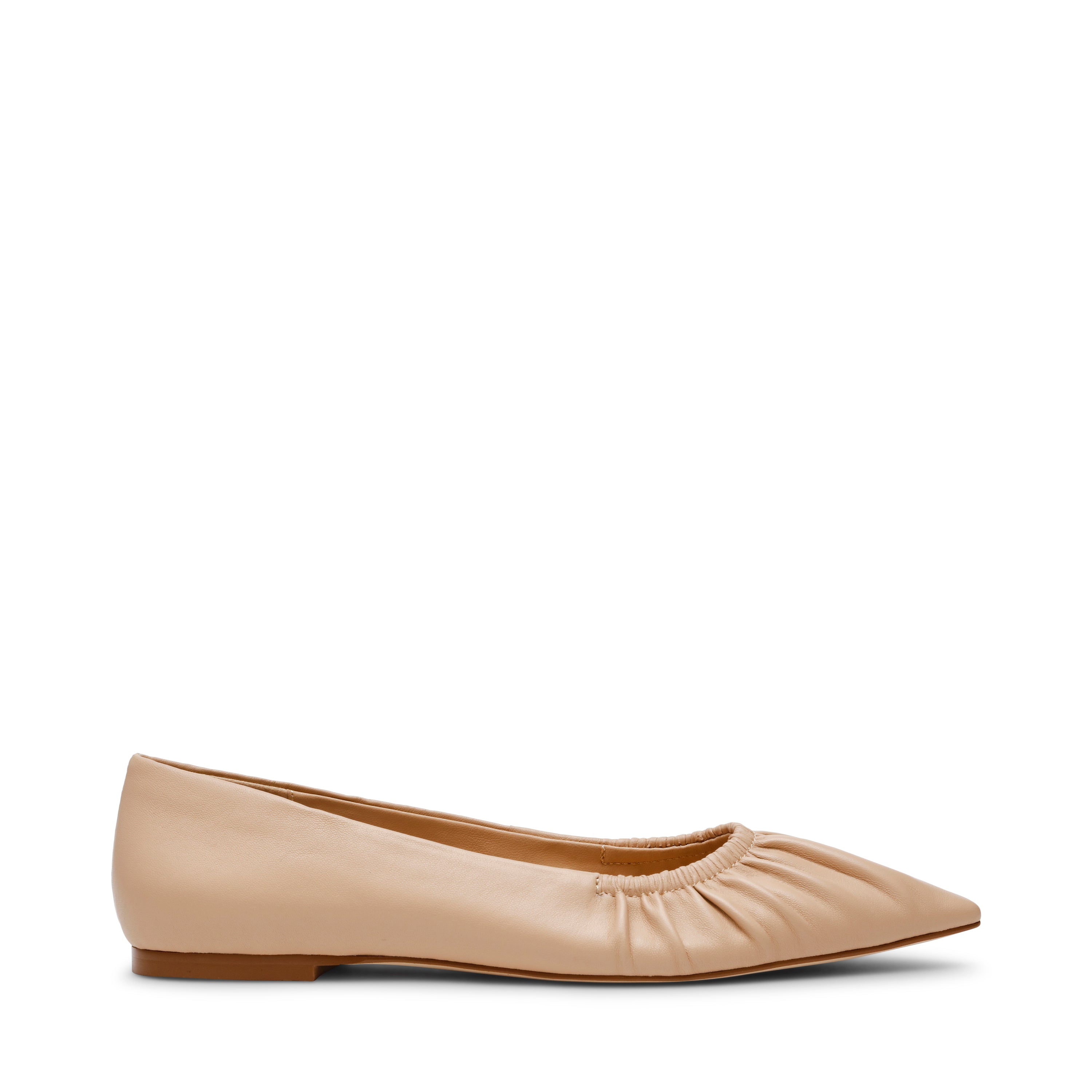 LISTED BLUSH LEATHER FLATS