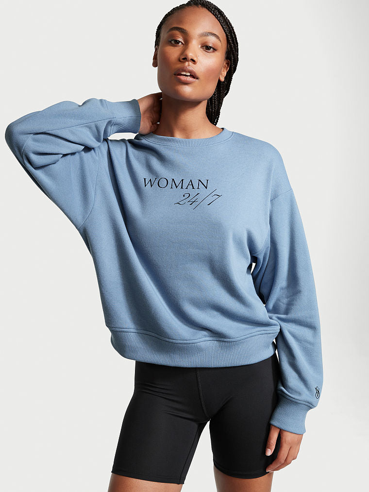 Stretch Fleece Crewneck Top