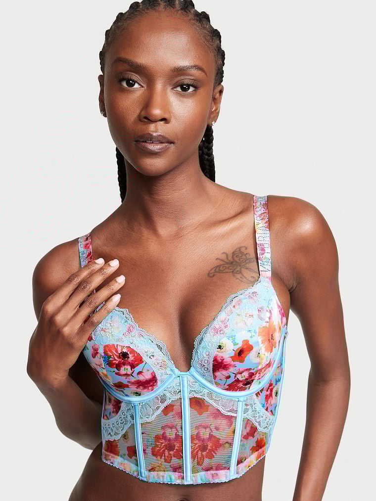 Satin Shine Strap Push-Up Bra Top