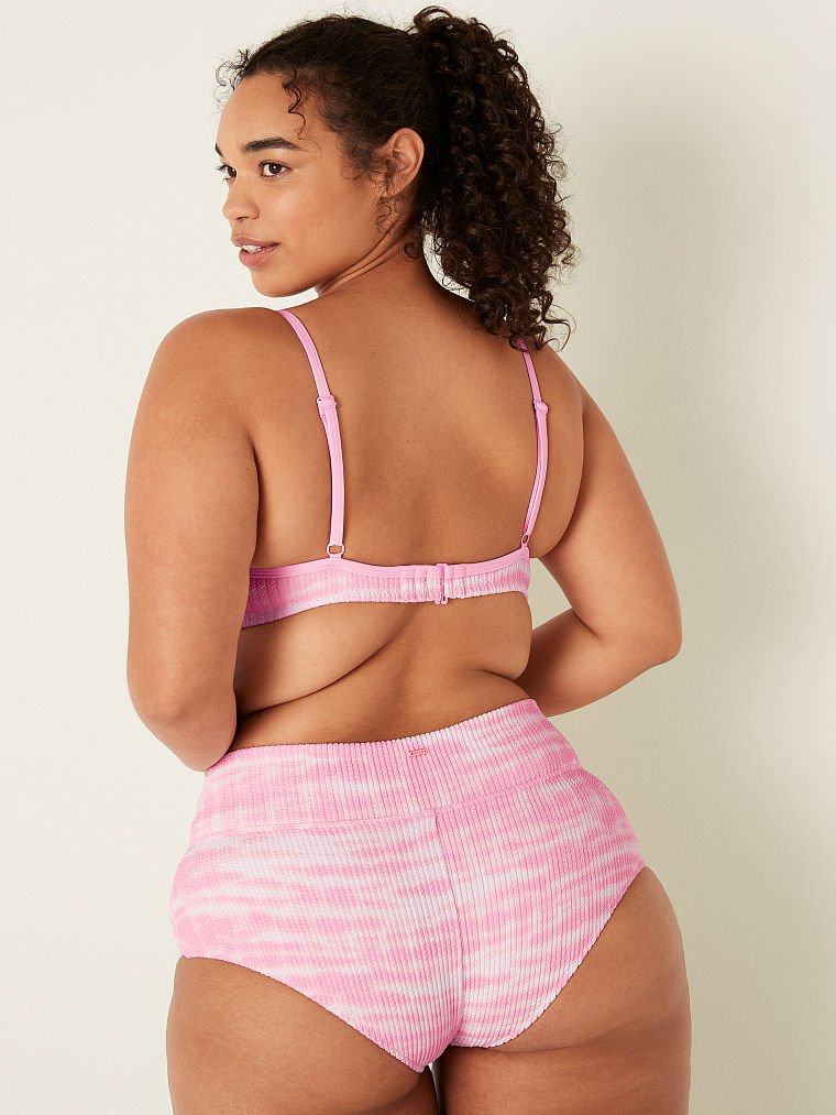 PINK Crinkle Push-Up Bikini Top