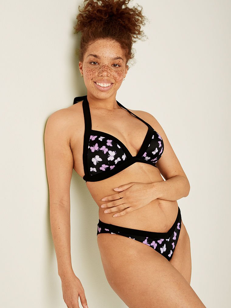 PINK Push-Up Triangle Bikini Top