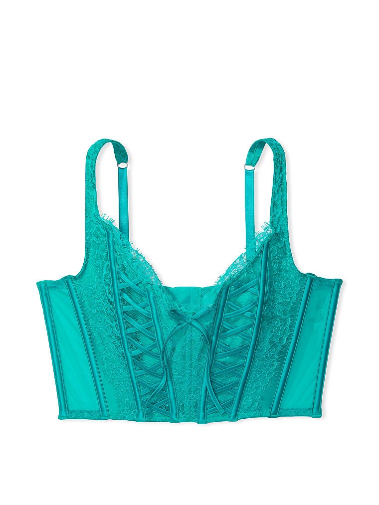 Unlined Lace-Up Corset Top