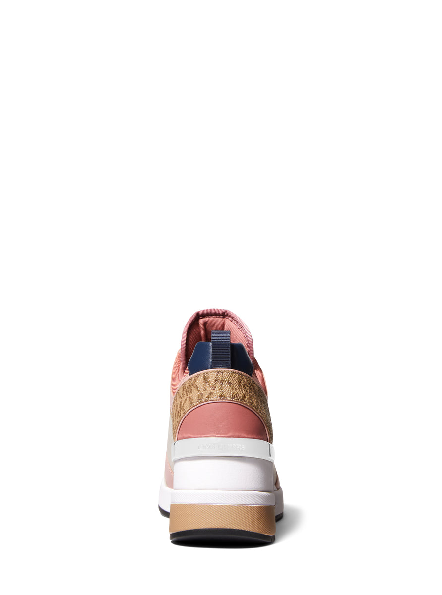 georgie mixed media trainer champagne
