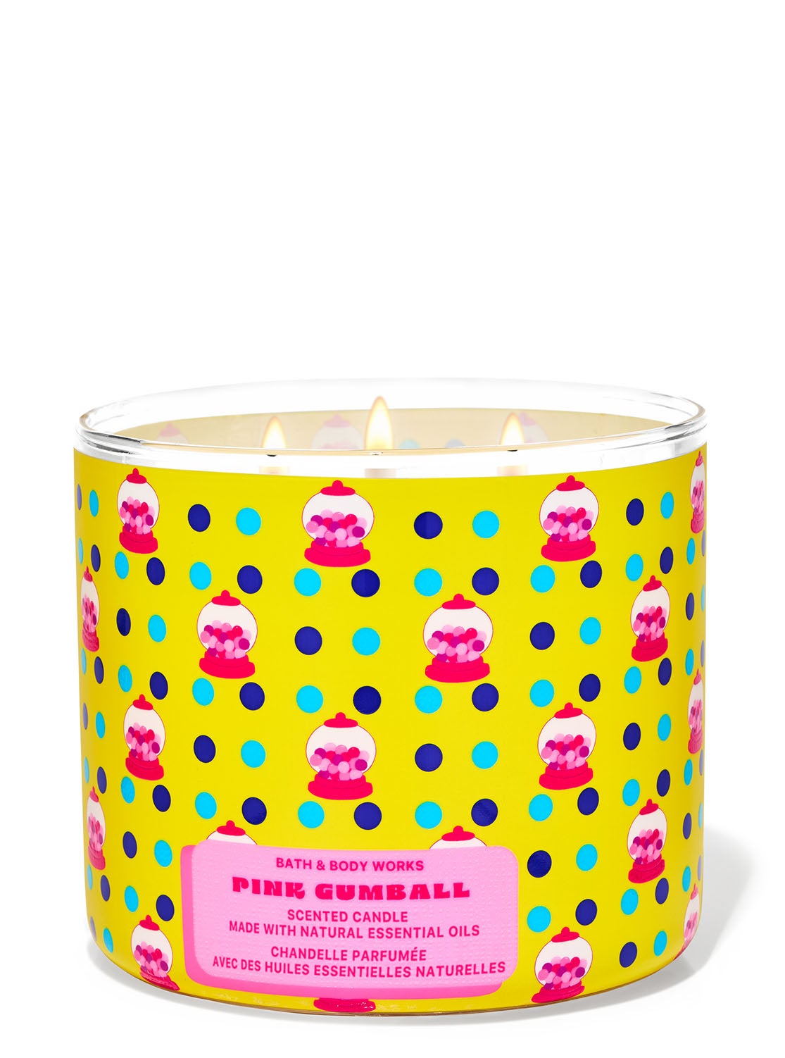 Pink Gumball 3-Wick Candle