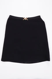 Versace Black A-Line Skirt
