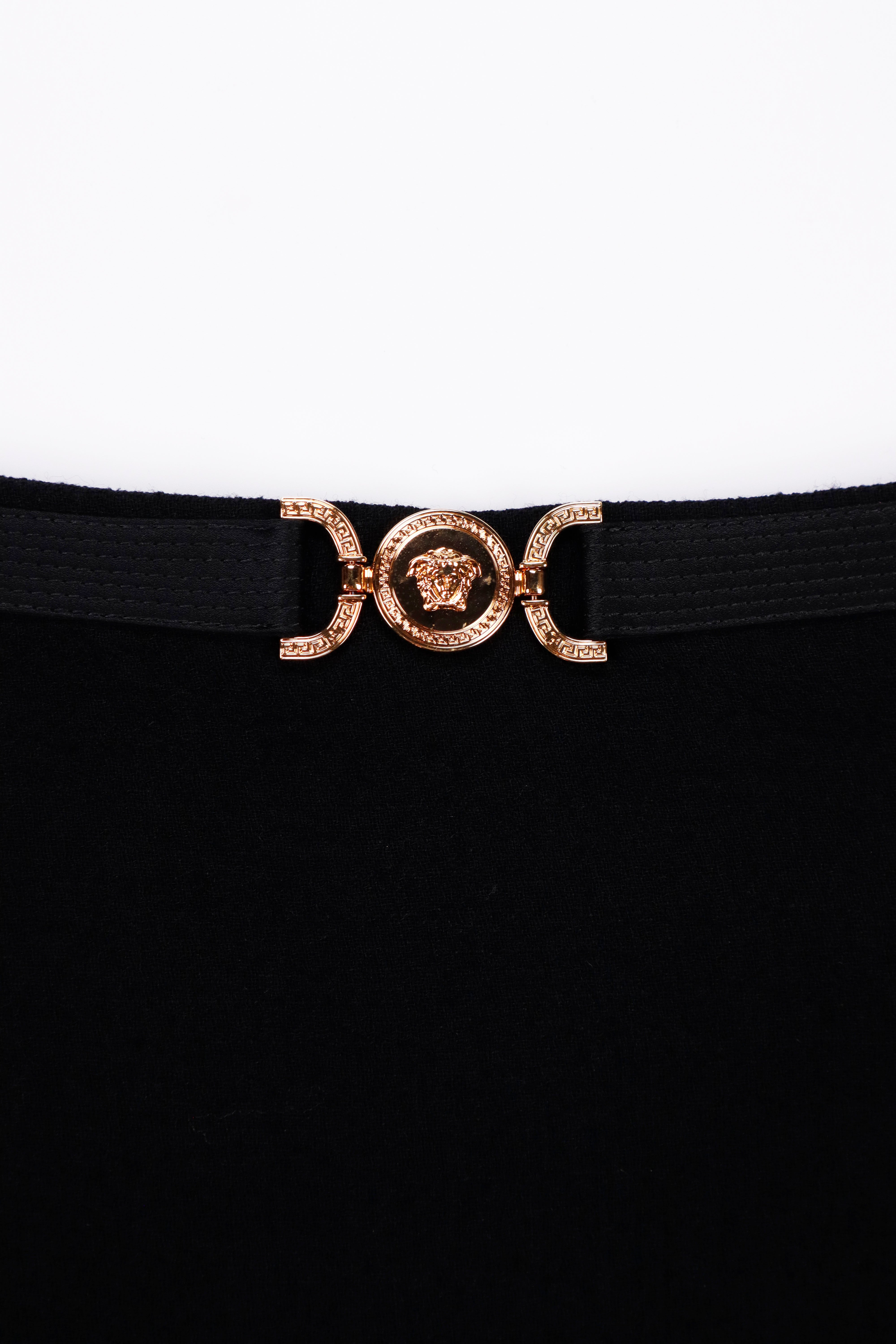 Versace Black A-Line Skirt