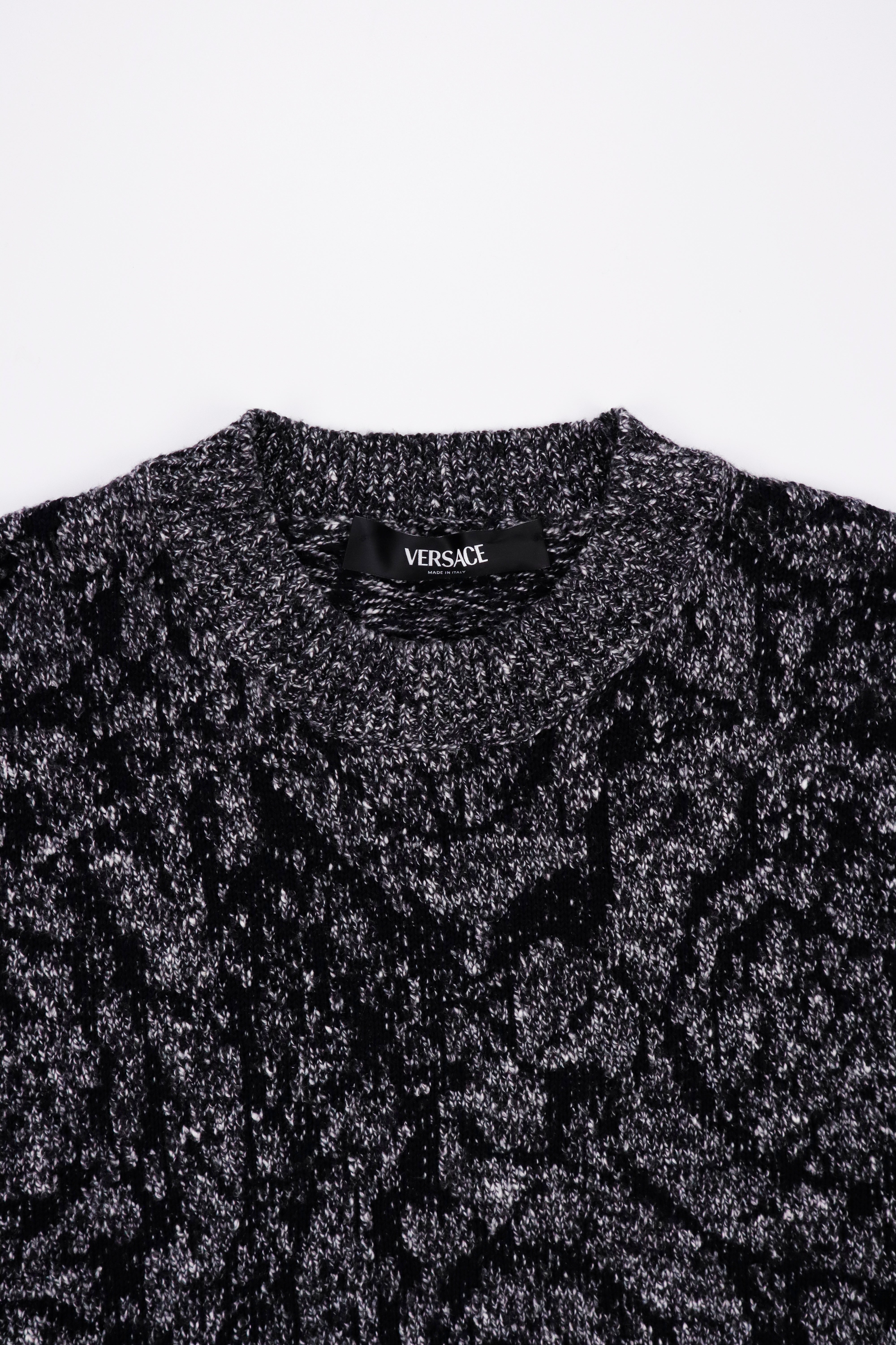 Versace Barocco Cable-Knit Sweater