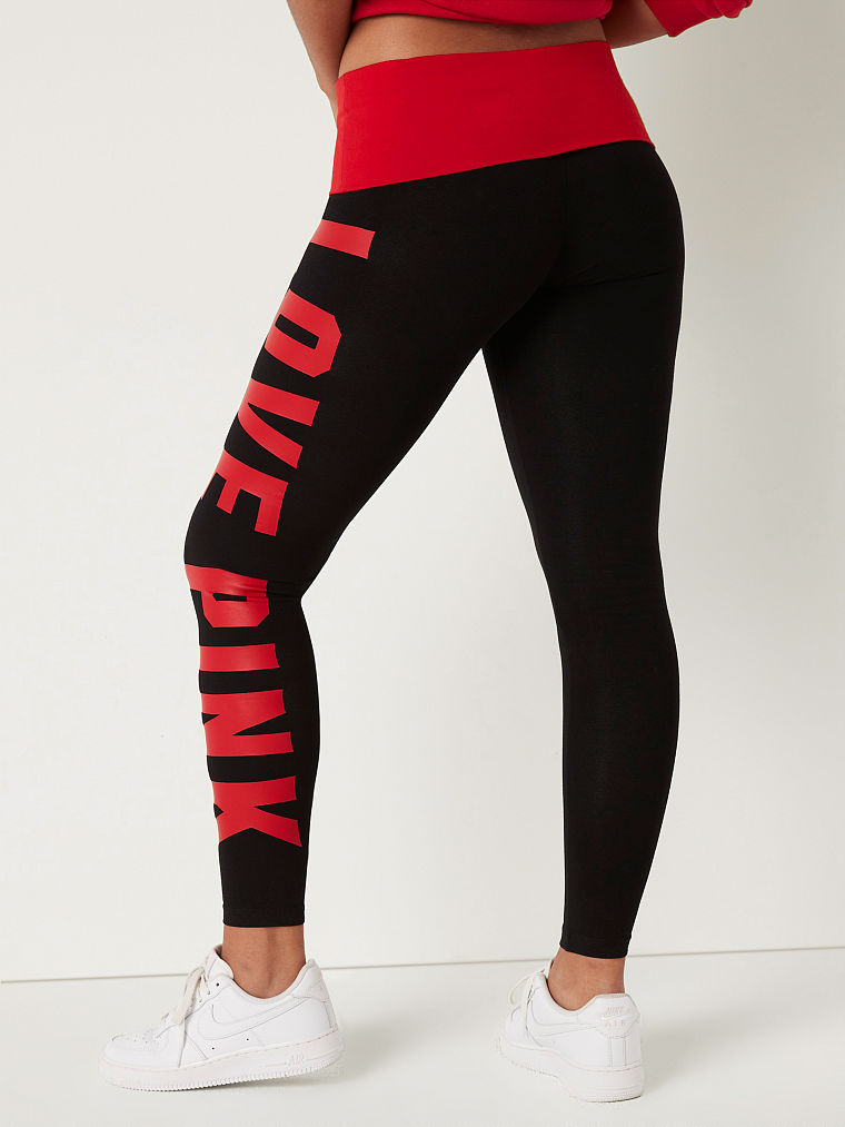 Cotton Foldover Leggings in Full Length