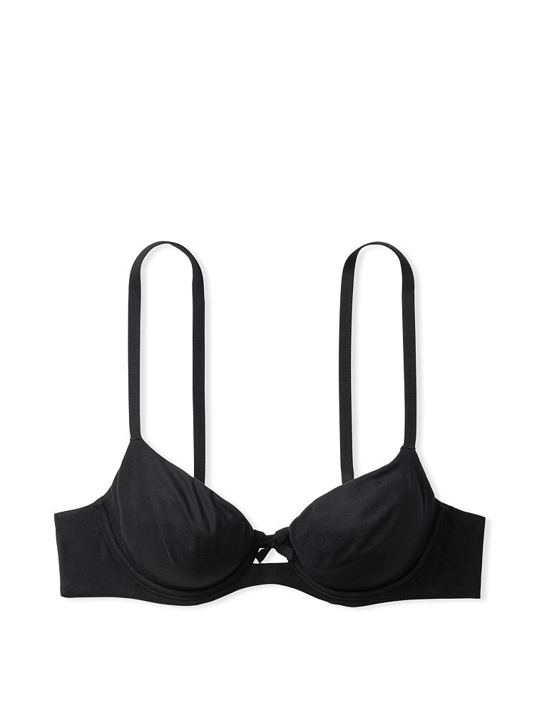 Unlined Smooth Picot Trim Demi Bra