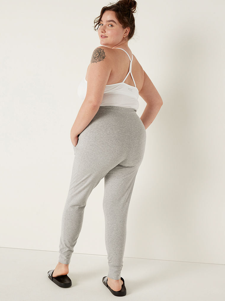 Cotton High-Waist Joggers