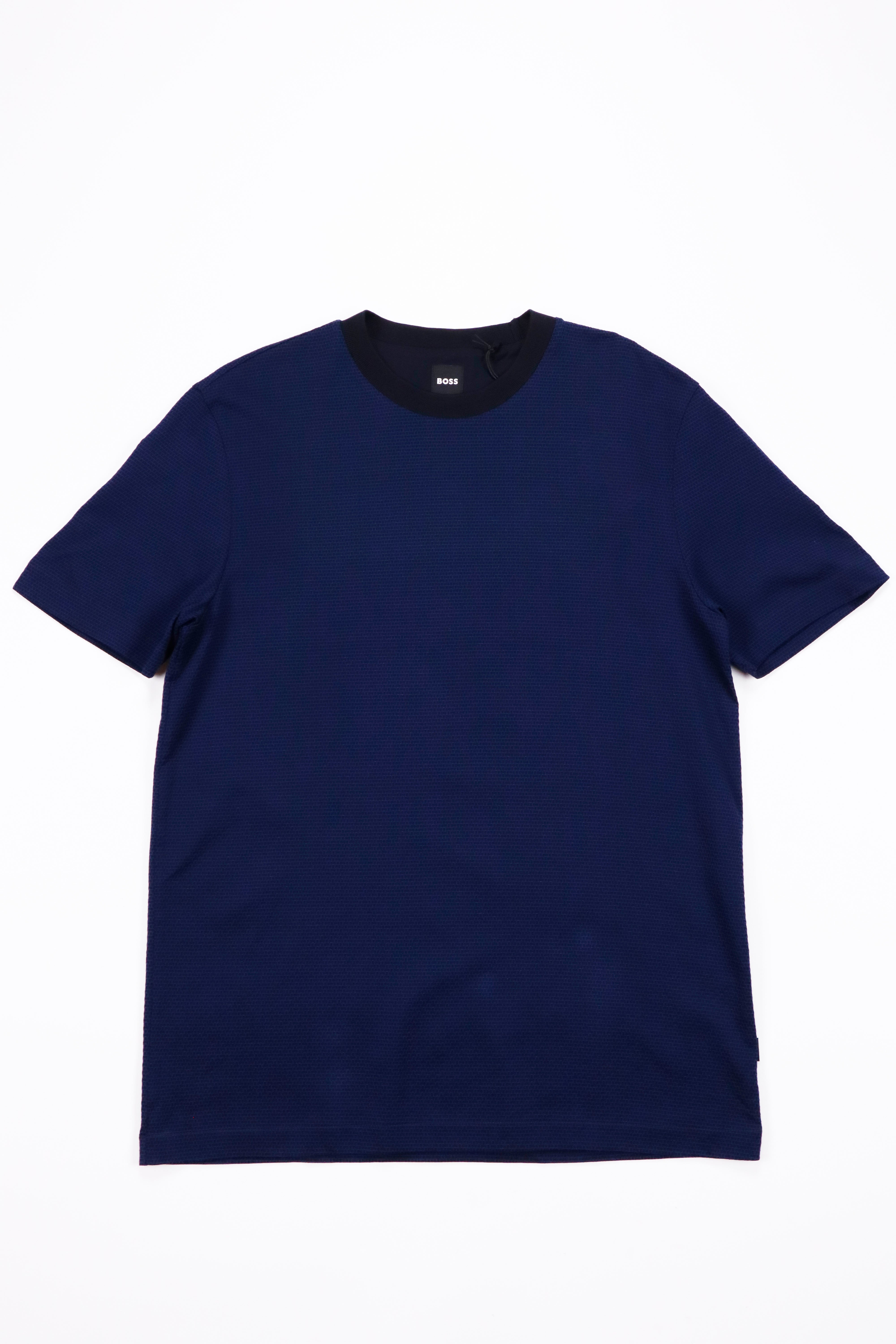 BOSS Black C-Thompson 212 Regular Fit Patterned Fine-Knit T-Shirt