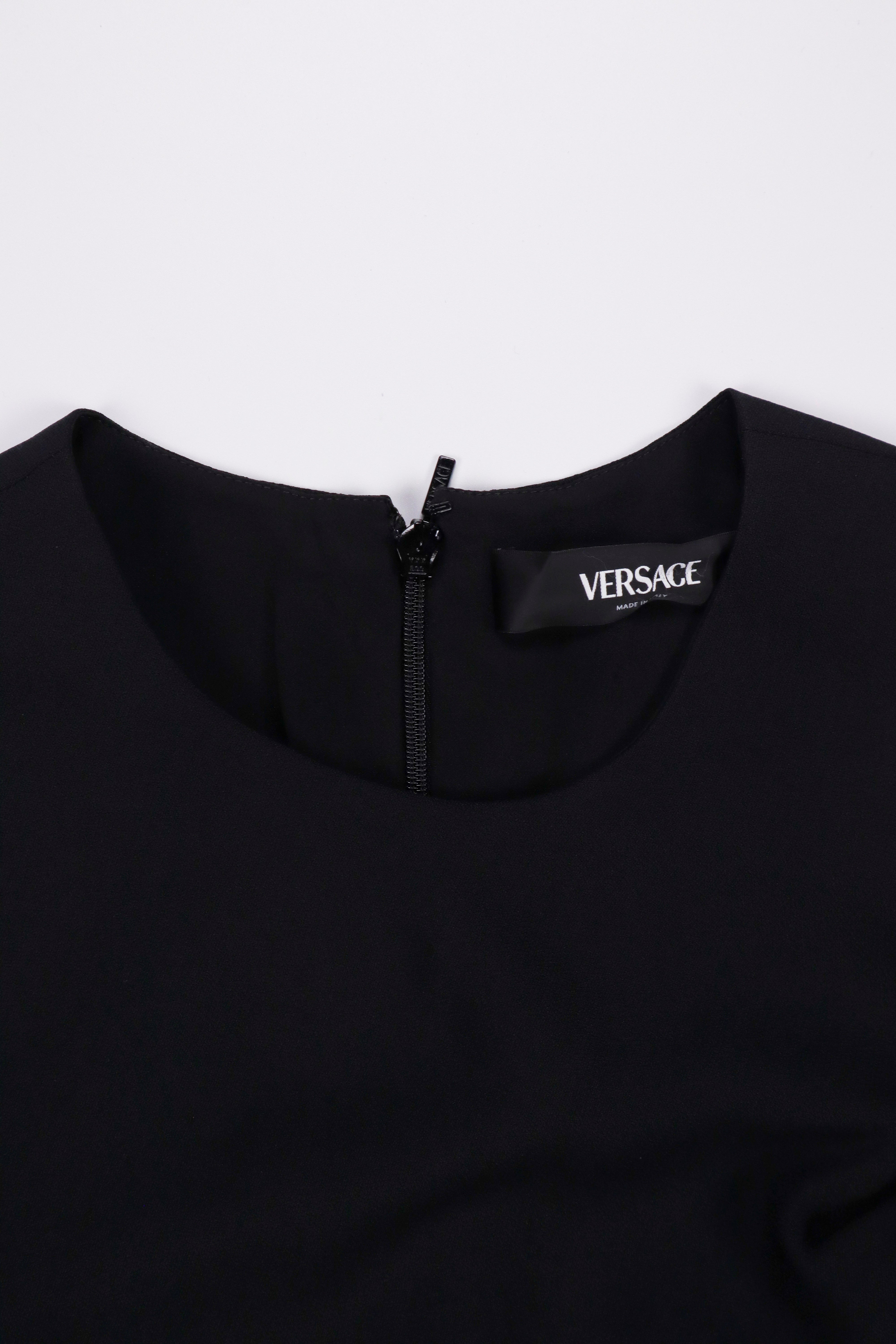 Versace Safety Pin Matte Satin Shirt Midi Dress