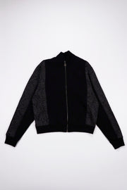 Versace Barocco Jacquard Lurex Zip Sweatshirt