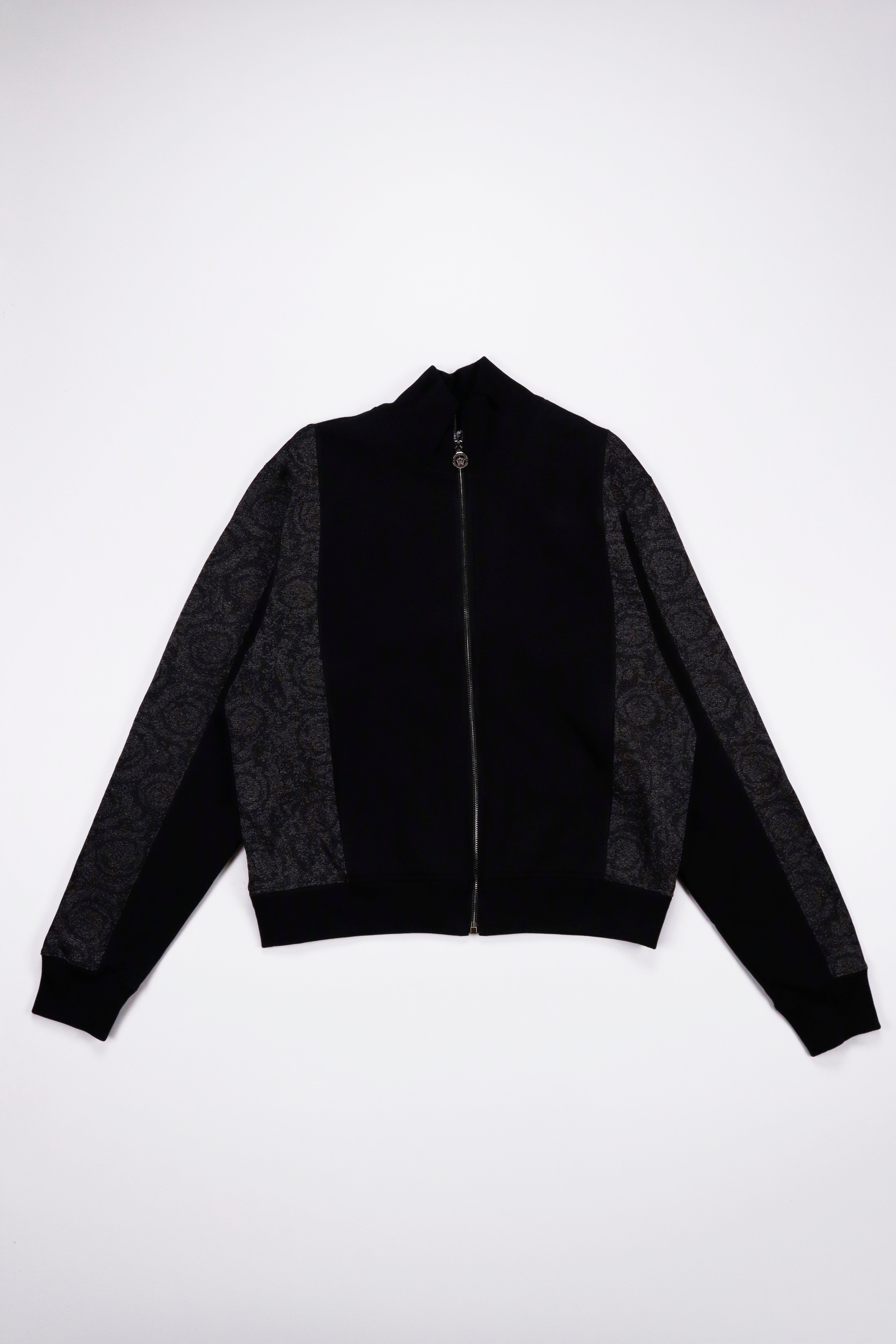 Versace Barocco Jacquard Lurex Zip Sweatshirt