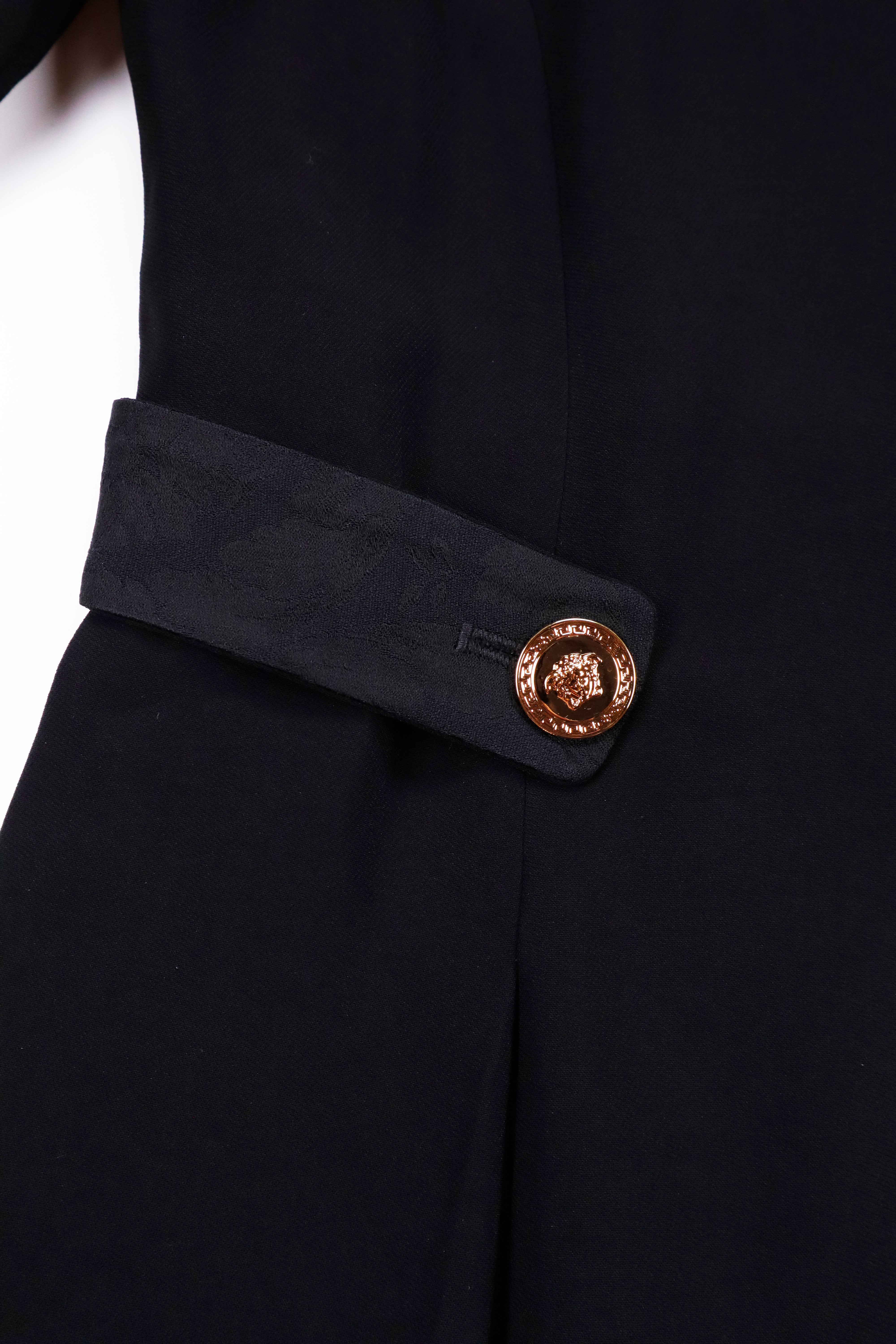 Versace Black A-Line Mini Dress