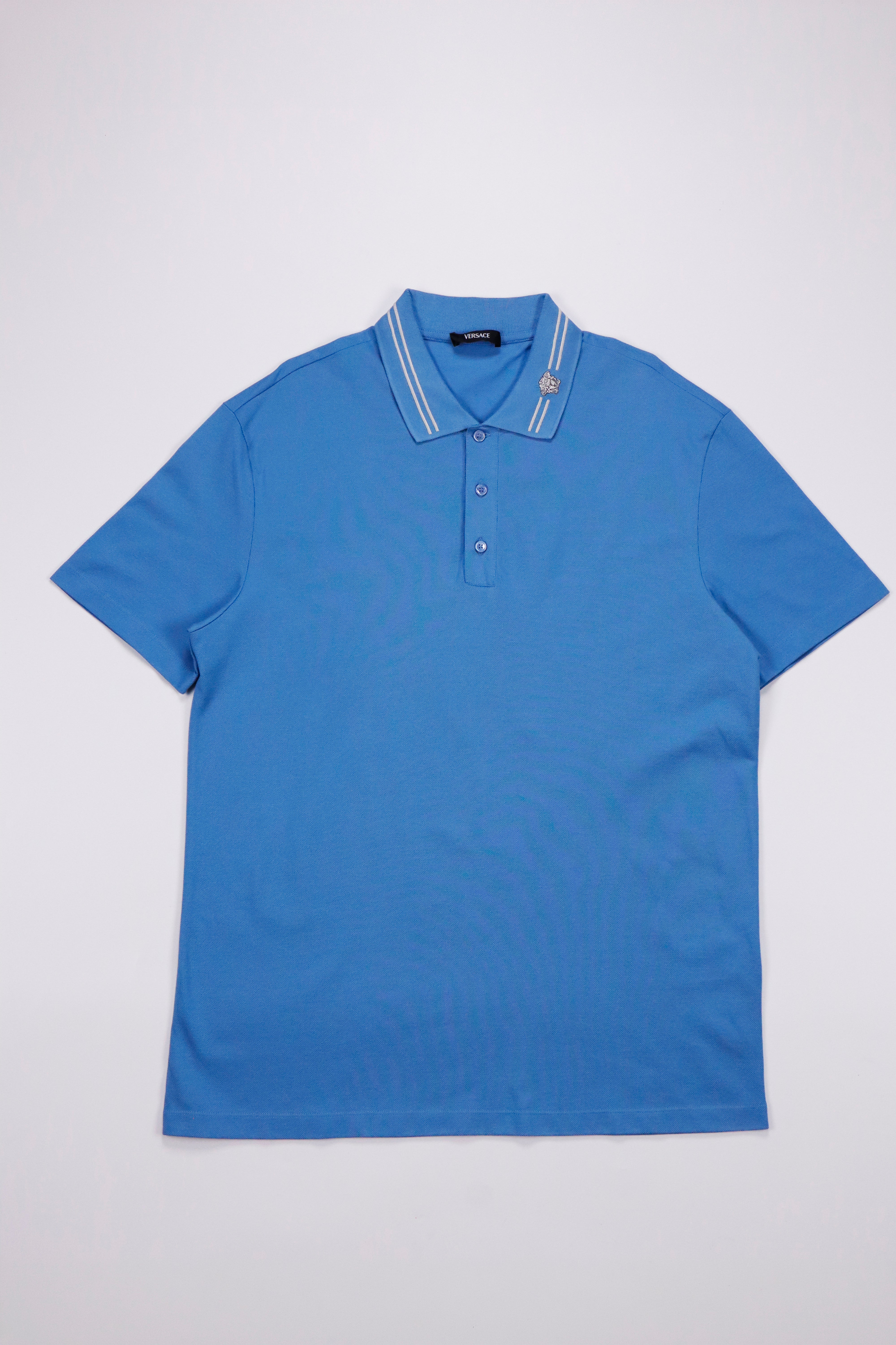 Versace Medusa Embroidered Cotton-Piqué Polo