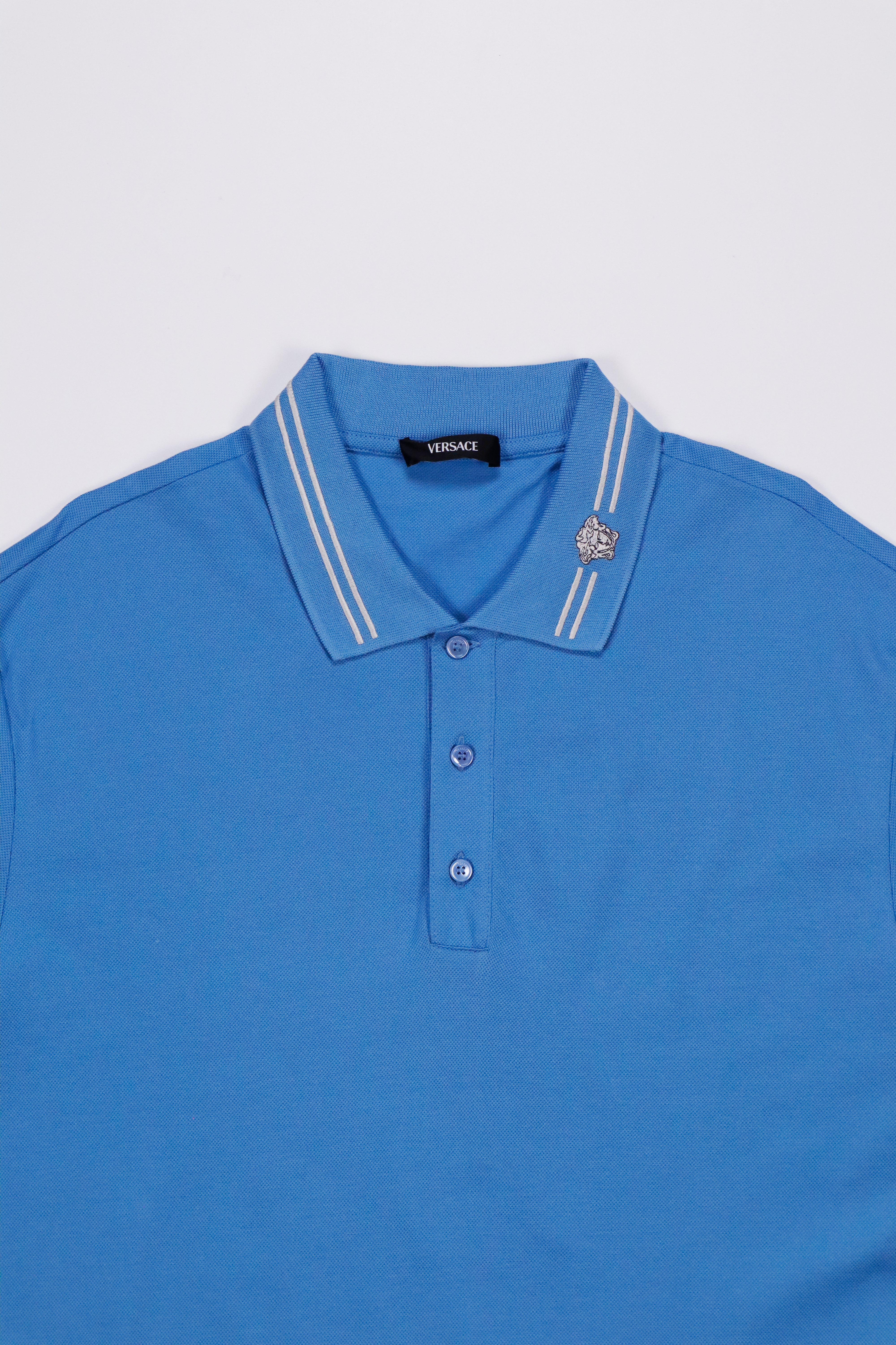 Versace Medusa Embroidered Cotton-Piqué Polo