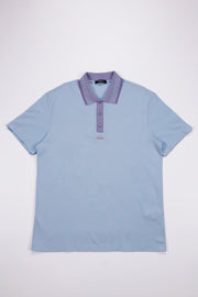 Versace Greca Collar Cotton Polo Shirt