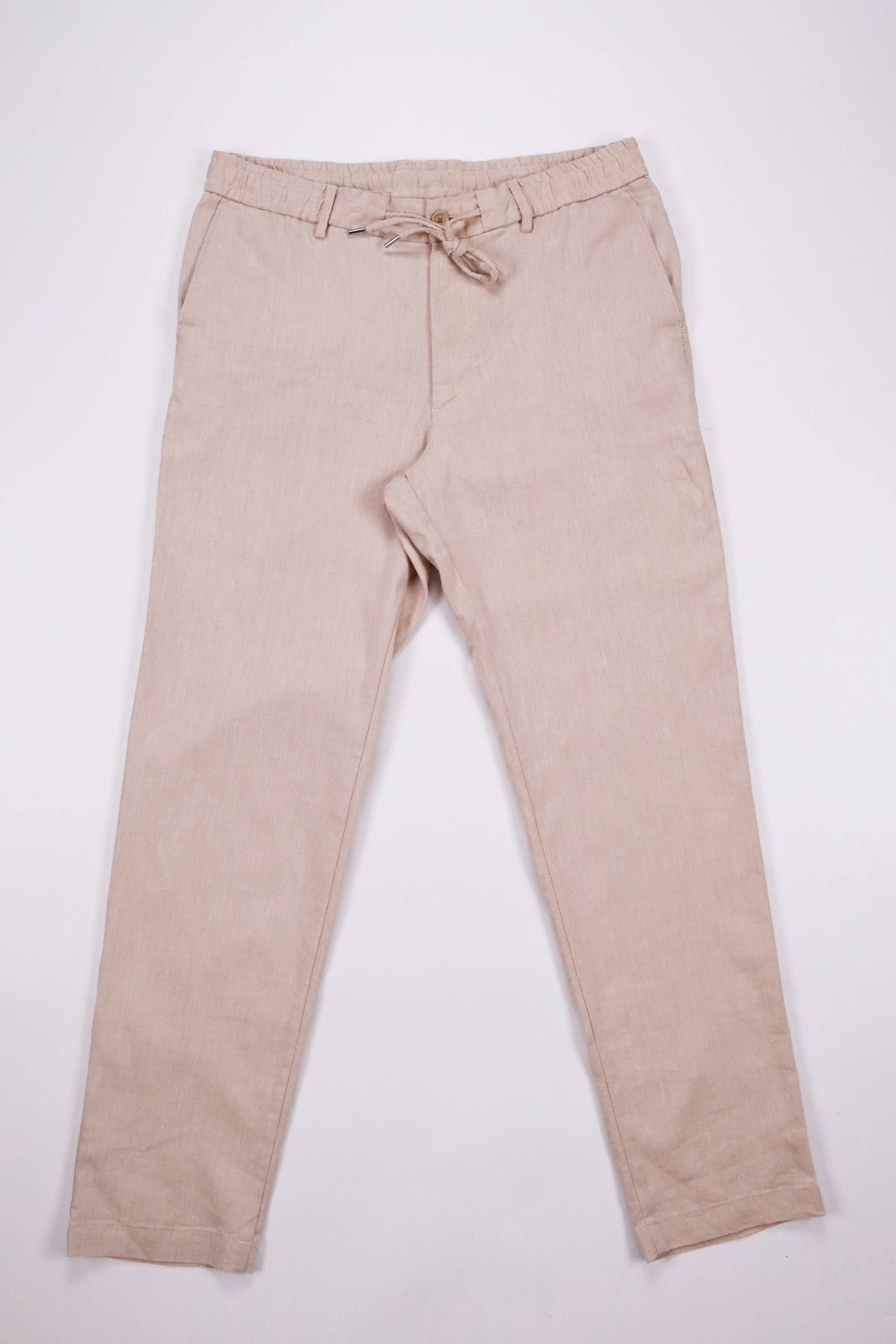BOSS C-Kane-RDS Regular Fit Drawstring Linen Trousers