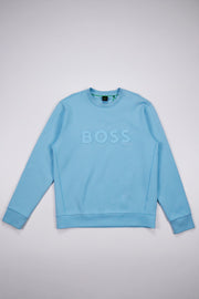 BOSS Salbo Stretch-Cotton Sweatshirt with Sandwich Logo