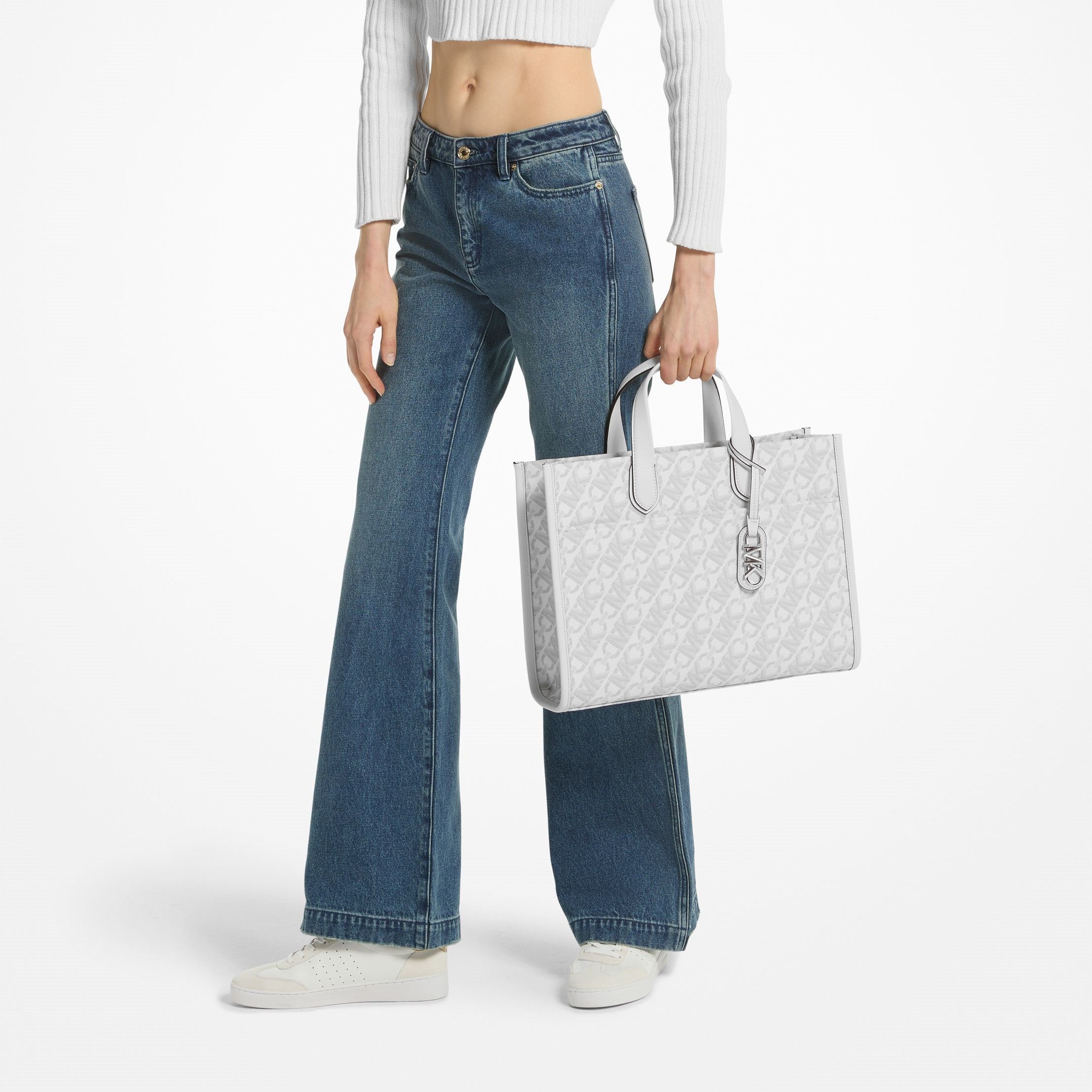 Gigi Large Logo Print Tote Bag
