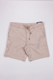 Regular-Fit Shorts in a Linen Blend with Drawcord