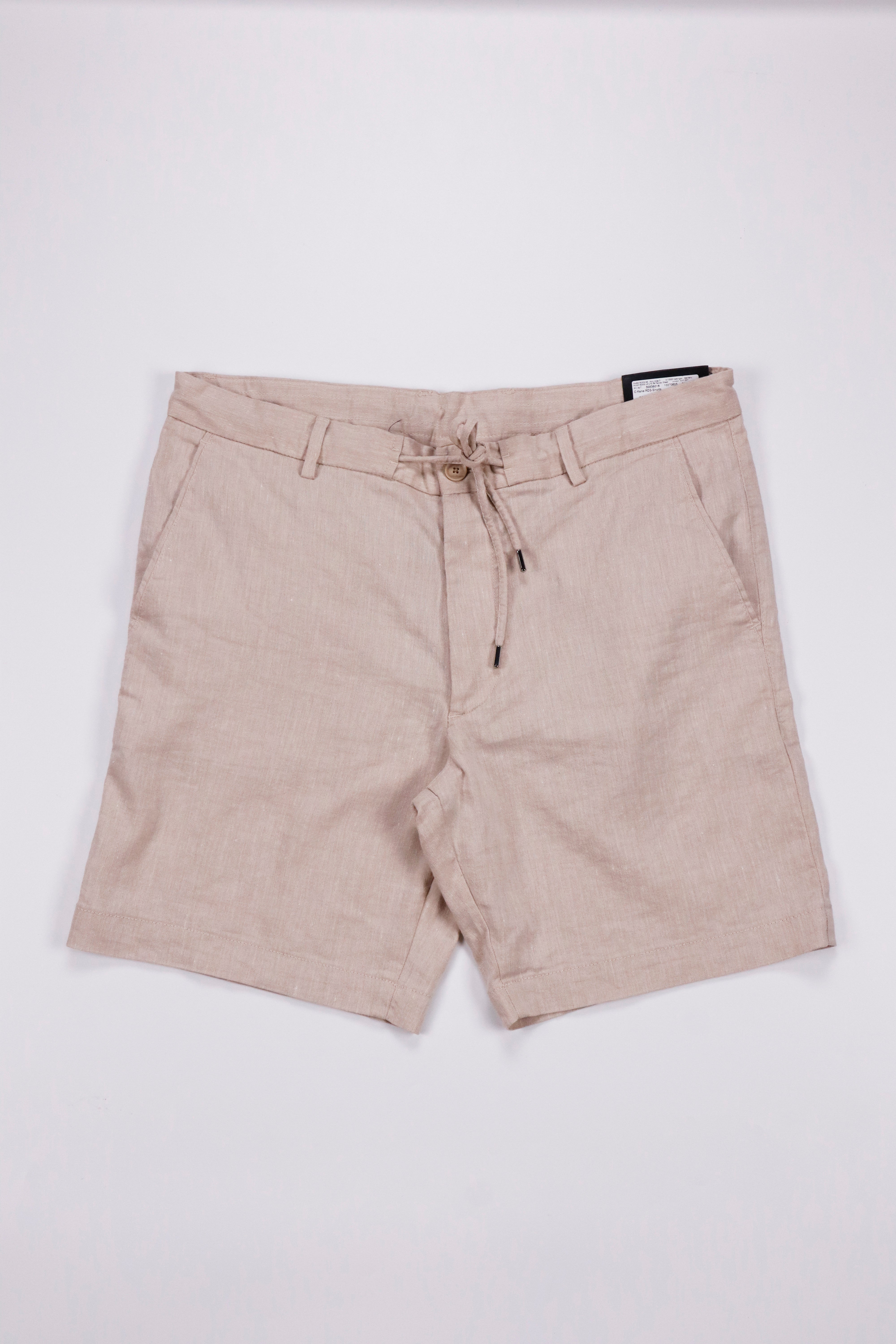Regular-Fit Shorts in a Linen Blend with Drawcord