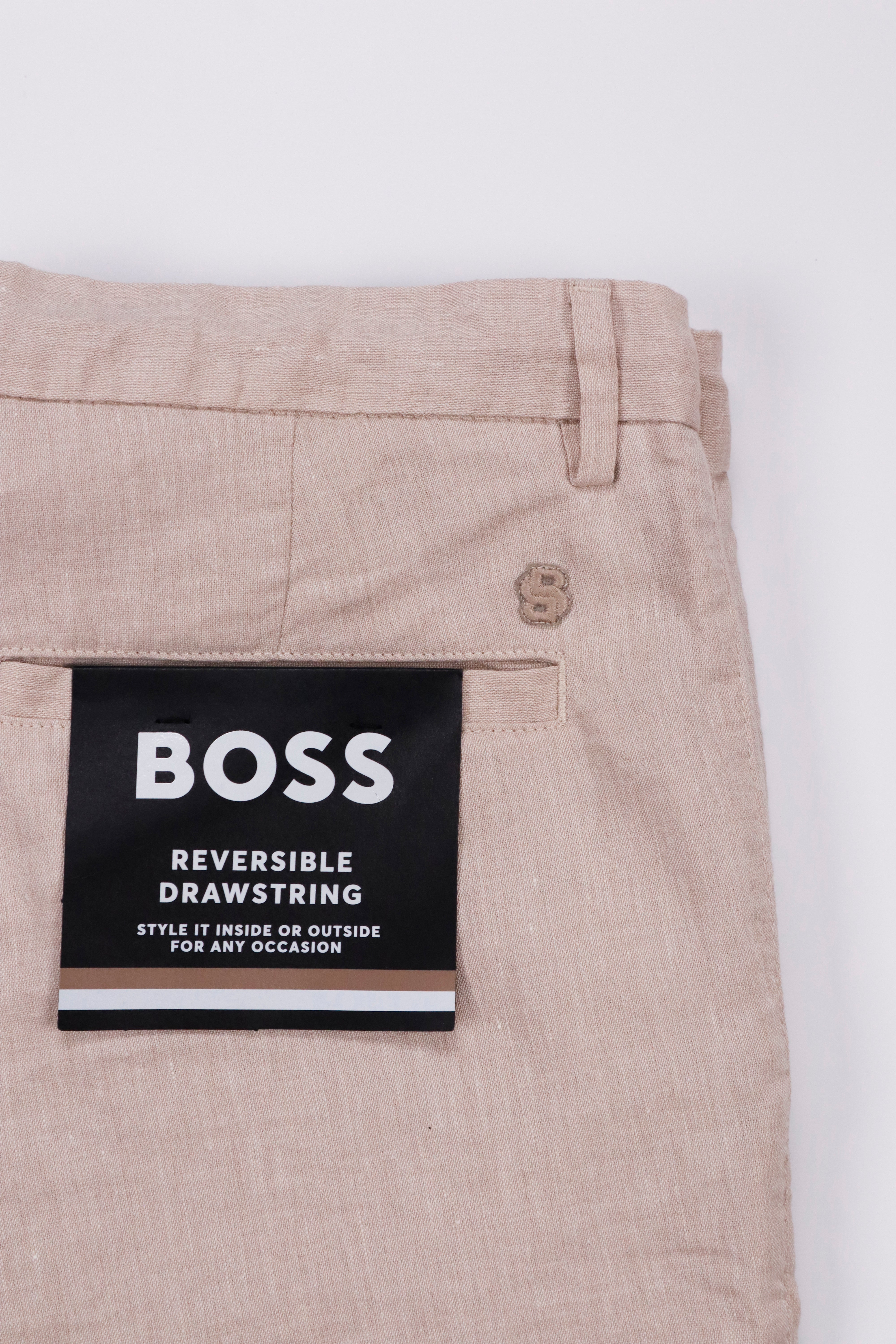 Regular-Fit Shorts in a Linen Blend with Drawcord