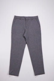 Tapered-Fit Trousers in Pinstripe Stretch Fabric