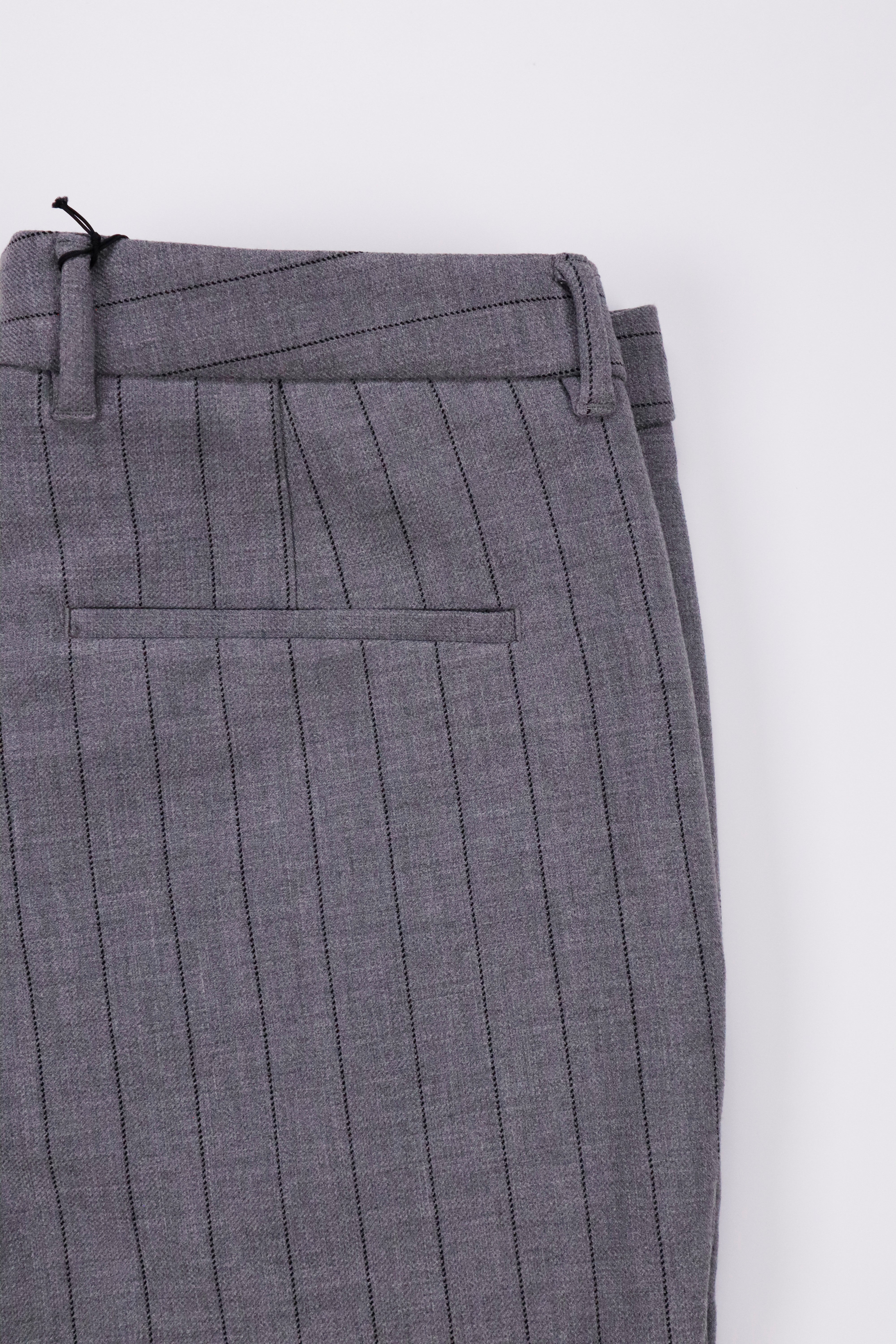 Tapered-Fit Trousers in Pinstripe Stretch Fabric