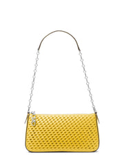 Empire Woven Medium Leather Chain Pochette Shoulder Bag