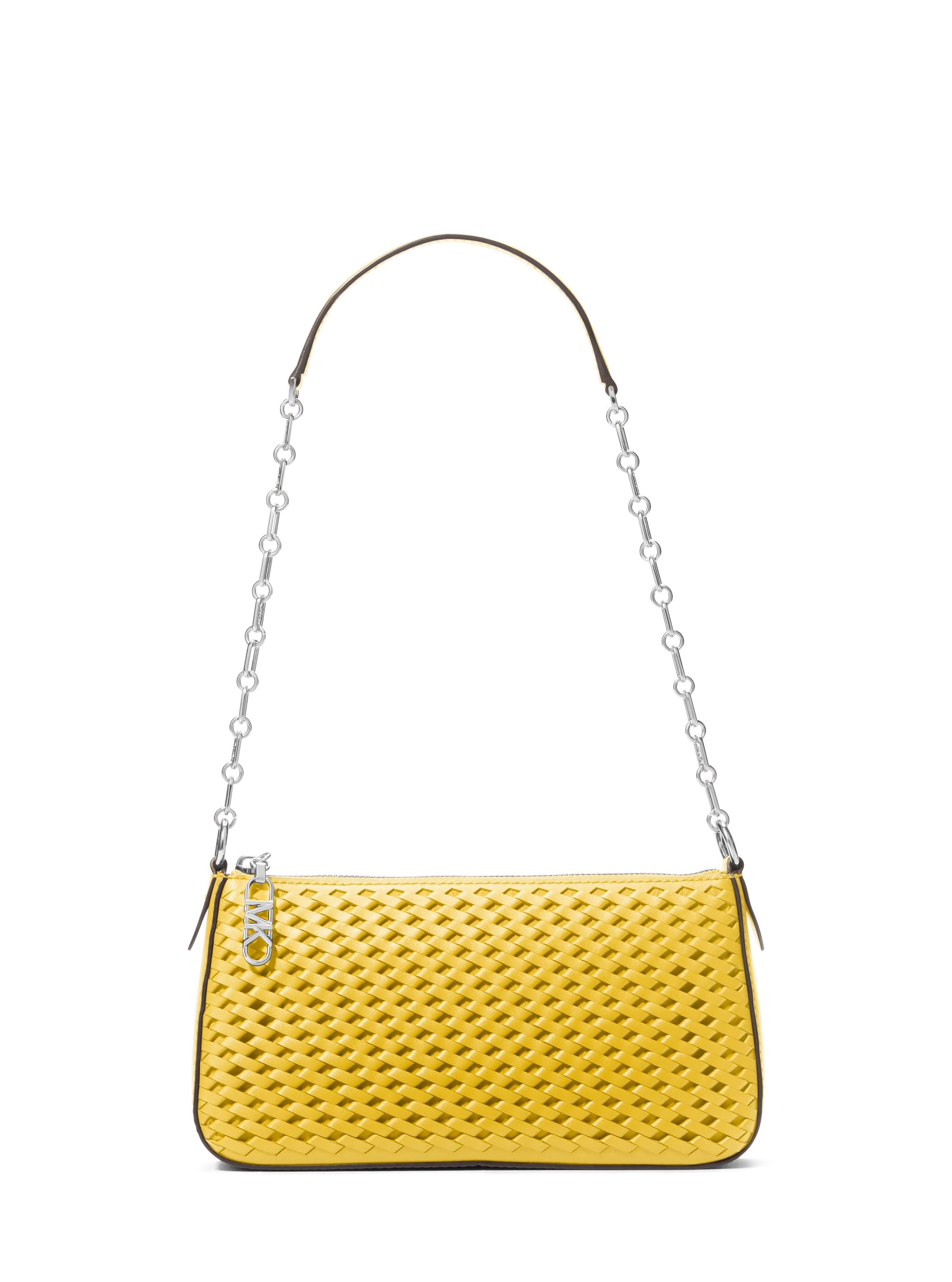 Empire Woven Medium Leather Chain Pochette Shoulder Bag