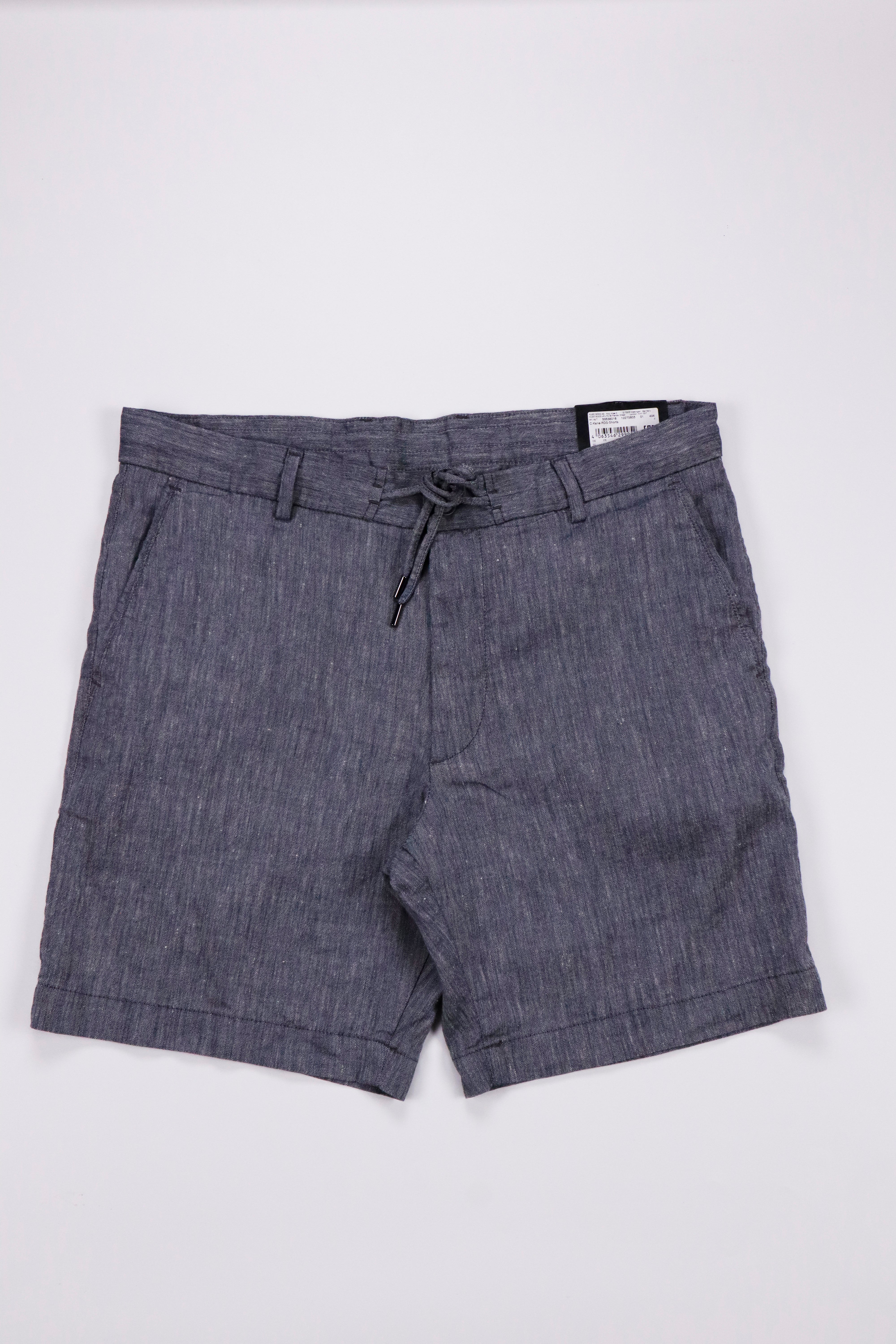 Regular-Fit Shorts in a Linen Blend with Drawcord