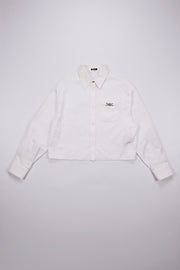 Versace Barocco Jacquard Cropped Shirt