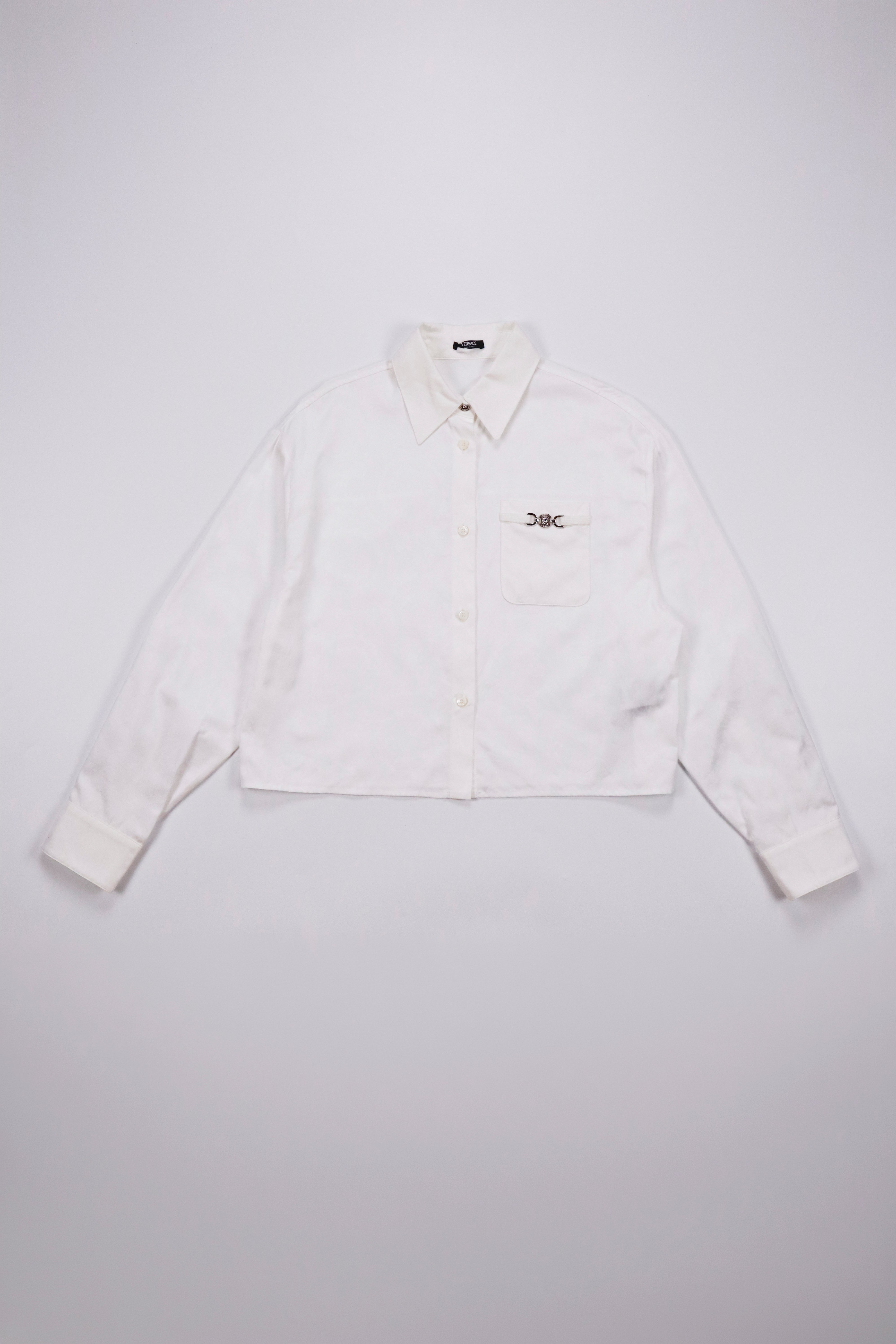 Versace Barocco Jacquard Cropped Shirt