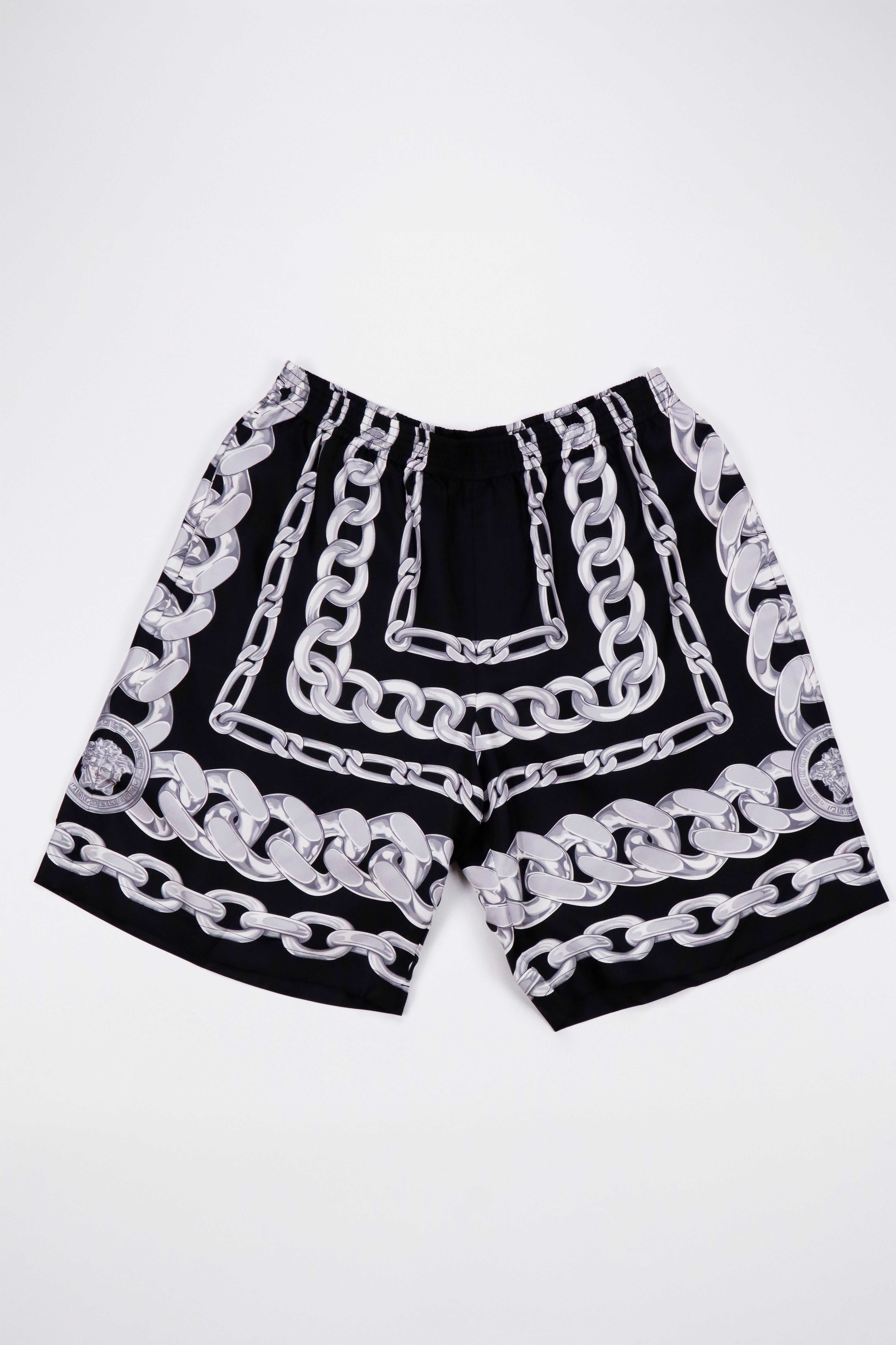 Versace Medusa Chain Silk Shorts