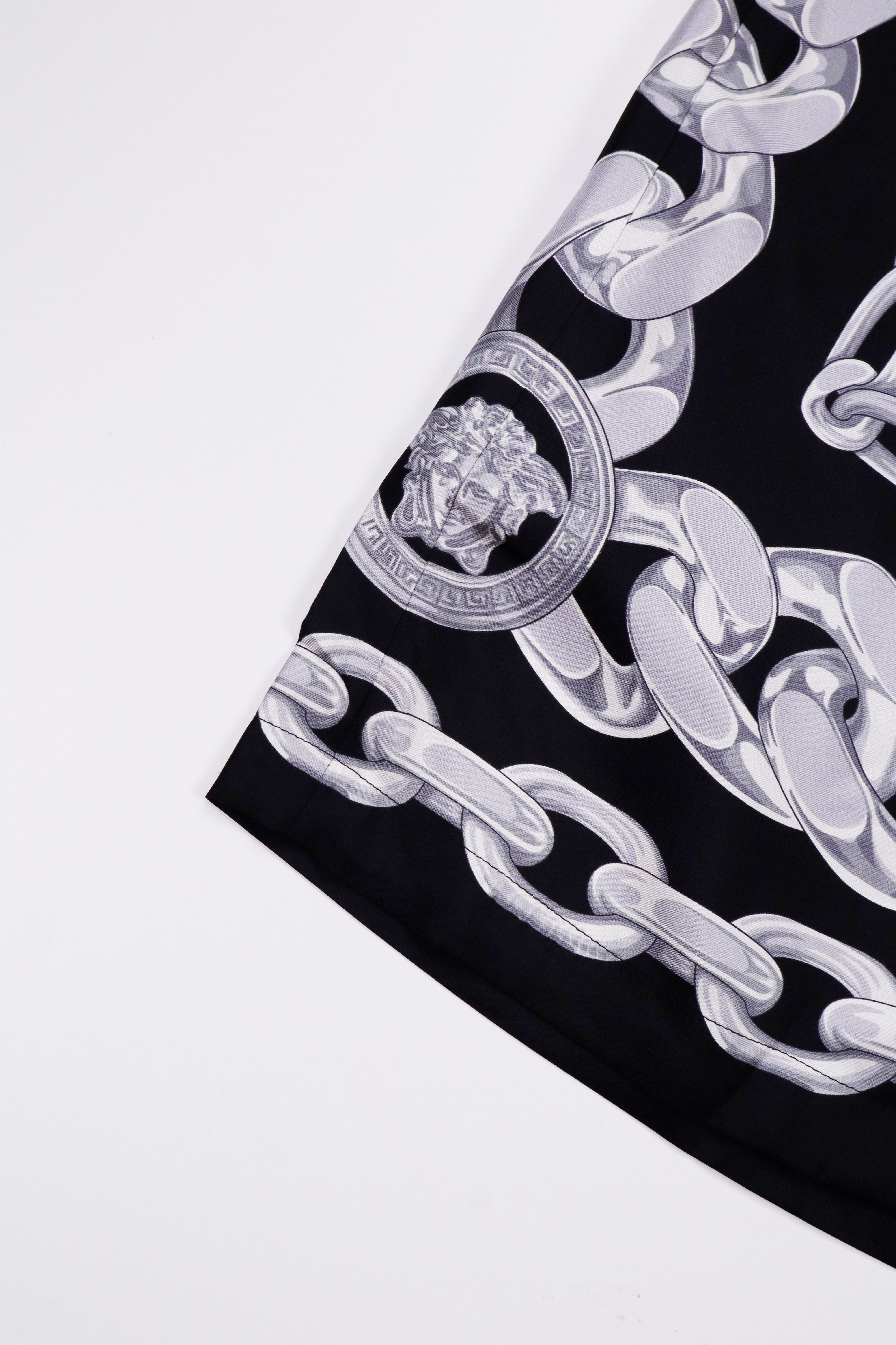 Versace Medusa Chain Silk Shorts