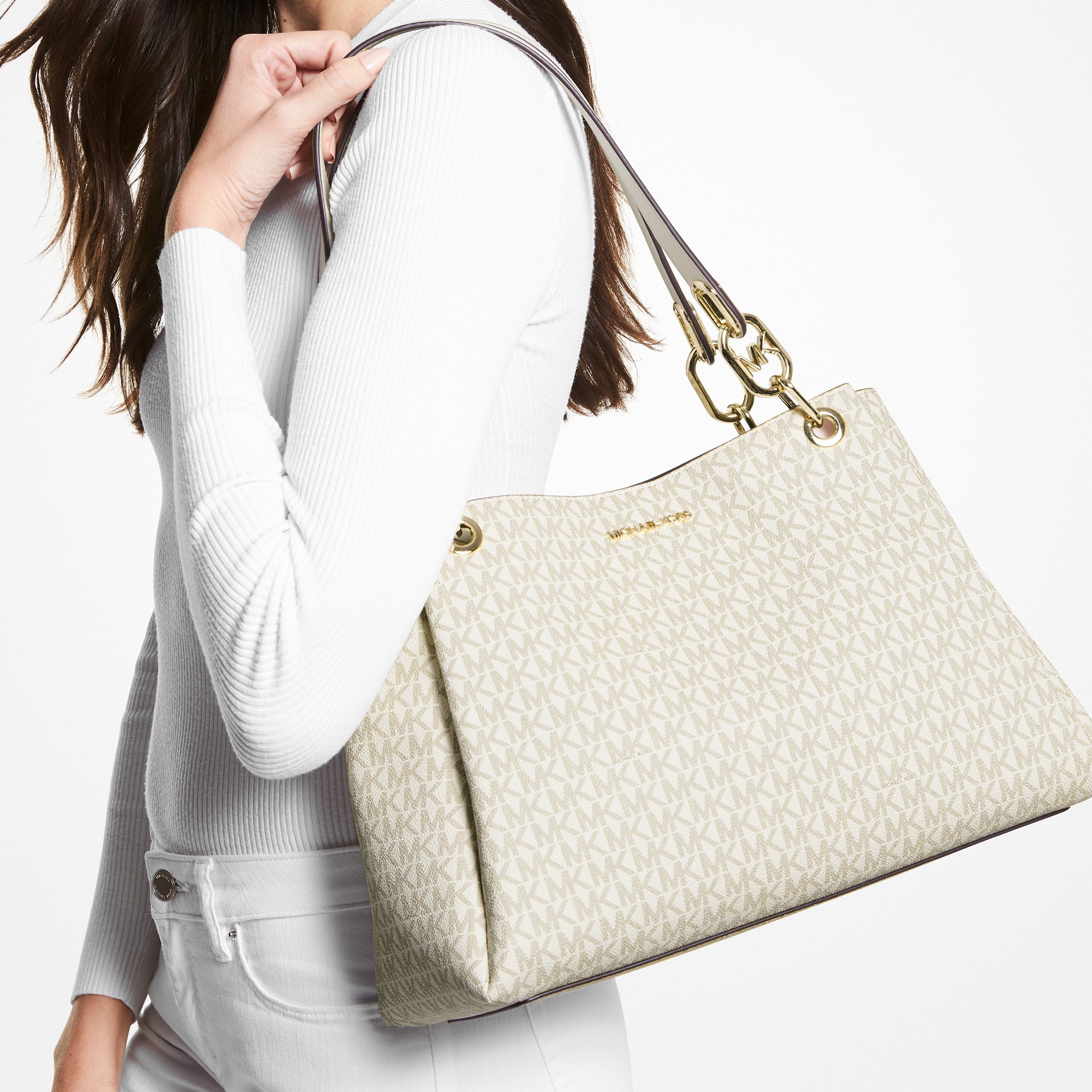 Trisha Large Logo Shoulder Bag